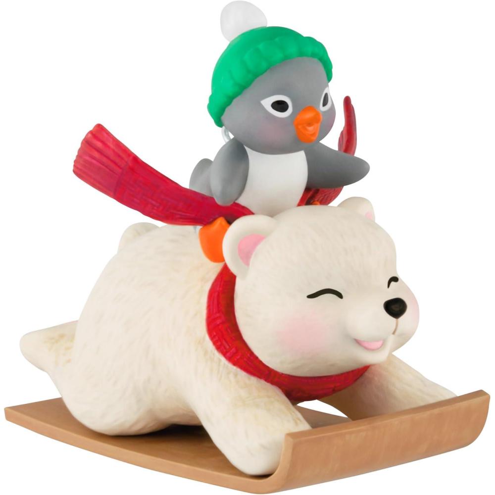 imageHallmark Keepsake Christmas Ornament 2025 Snowball and Tuxedo Sledding Sidekicks Gifts for Christmas Lovers2025 Snowball and Tuxedo