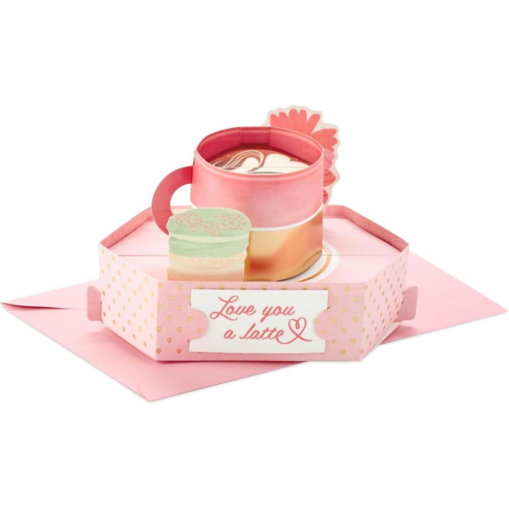 imageHallmark Paper Wonder Mothers Day Pop Up Card for Mom Daughter Sister Friend Love You A LattePop Up  Love You a Latte