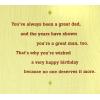 Hallmark Birthday Card for Dad (No Training Manual)(Light Brown with Light Green)