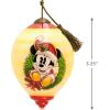 Hallmark Disney Mickey Mouse Holding Ornament Christmas Ornament(Hand Painted Glass)