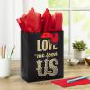 Hallmark Mahogany 9″ Medium Gift Bag with Tissue Paper (Love Me Some Us) for Anniversary, Valentines Day and More(Medium)