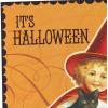 Hallmark Vintage Halloween Cards (8 Cards with Envelopes) Cute Witch with Black Cat and Jack-o-Lantern(Cute Vintage Witch)