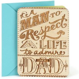 Hallmark Birthday Card for Dad (No Training Manual)(Light Brown with Light Green)