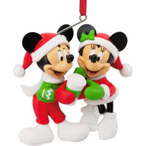 Hallmark Disney Mickey and Minnie Sharing Cocoa Christmas Ornament, Gifts for Disney Fans