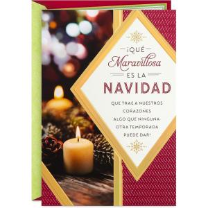 Hallmark Vida Spanish Christmas Card (Celebrating from Afar)(Pinecones)