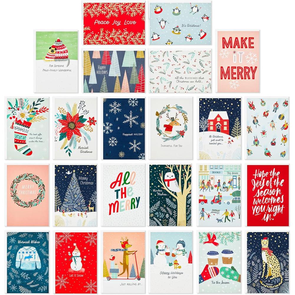 imageHallmark Boxed Christmas Cards Assortment 24 Designs 24 Cards and EnvelopesChristmas