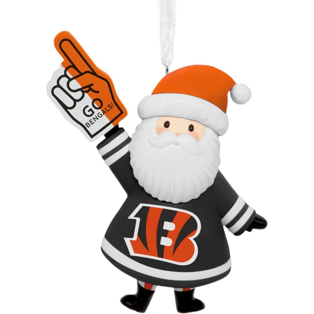 imageHallmark NFL Cincinnati Bengals Santa Fan Christmas Ornament Gifts for Sports Fans