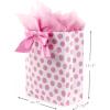 Hallmark 15″ Extra Large Gift Bag with Tissue Paper (Pink Polka Dots and Bow) for Birthdays, Easter, Baby Showers, Bridal Showers, Any Occasion(Polka Dot)