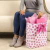 Hallmark 15″ Extra Large Gift Bag with Tissue Paper (Pink Polka Dots and Bow) for Birthdays, Easter, Baby Showers, Bridal Showers, Any Occasion(Polka Dot)