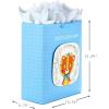 Hallmark 15″ Extra Large Gift Bag with Tissue Paper (Sweet Little Prince Lion) for Baby Showers, Kids Birthdays and More(Sweet Little Prince)
