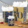 Hallmark Assorted Holiday Gift Bags (8 Bags: 3 Small 6″, 3 Medium 9″, 2 Large 13″) Winter Woodland Joy, Navy Blue, Gold(Joy  Floral  Snowflake)