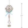 Hallmark Baby’s First Christmas Christmas Ornament 2024 Girl(Baby’s First Rattle Blue)