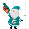 Hallmark NFL Miami Dolphins Santa Fan Christmas Ornament, Gifts for Sports Fans