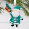 Hallmark NFL Miami Dolphins Santa Fan Christmas Ornament, Gifts for Sports Fans