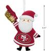 Hallmark NFL San Francisco 49ers Santa Fan Christmas Ornament, Gifts for Sports Fans