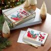 Hallmark Retro Santa Boxed Christmas Cards (16 Cards and Envelopes) Red, Black, Gold, Green, White(16 Cards – Retro Santa)