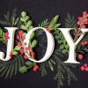 Hallmark Signature Christmas Card (Floral Merry Christmas)(JOY Holly Boughs)