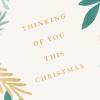 Hallmark Signature Christmas Card (Floral Merry Christmas)(Thinking of You Greenery)