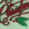 Hallmark Signature Christmas Card (Merry Christmas Lettering)(Lettering with Green Backing)