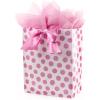 Hallmark 15″ Extra Large Gift Bag with Tissue Paper (Pink Polka Dots and Bow) for Birthdays, Easter, Baby Showers, Bridal Showers, Any Occasion(Polka Dot)