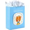 Hallmark 15″ Extra Large Gift Bag with Tissue Paper (Sweet Little Prince Lion) for Baby Showers, Kids Birthdays and More(Sweet Little Prince)