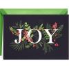 Hallmark Signature Christmas Card (Floral Merry Christmas)(JOY Holly Boughs)