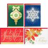 Hallmark Traditional Boxed Christmas Cards, Classic Icons (40 Cards and 40 Envelopes) Ornament, Snowflake, Poinsettia