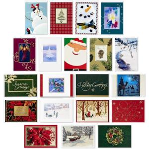 Hallmark Assorted Boxed Christmas Cards (Set of 20 Holiday Greeting Cards and Envelopes)(Snowman)