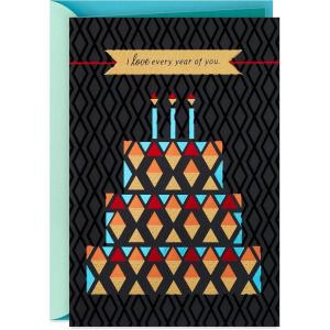 Hallmark Birthday Card for Husband, Wife, Boyfriend, Girlfriend (Birthday Cake)(Birthday Cake)