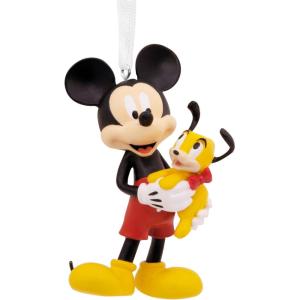Hallmark Disney Mickey Mouse Holding Puppy Christmas Ornament(Mickey Holding Puppy)