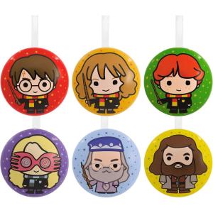 Hallmark Harry Potter Christmas Ornaments, Tin Ball, Set of 12(Set of 6)