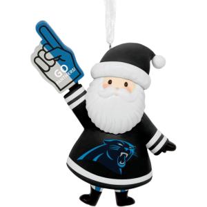 Hallmark NFL Carolina Panthers Santa Fan Christmas Ornament, Gifts for Sports Fans