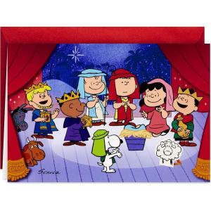 Hallmark Peanuts Christmas Cards, Nativity Pageant (16 Cards and 17 Envelopes)(Peanuts Nativity Pageant Holiday Cards)