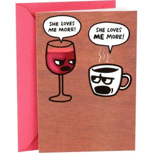 Hallmark Shoebox Funny Birthday Card for Her (Wine and Coffee)