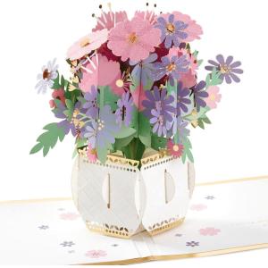 Hallmark Signature Blank Card (Hello)(Pop Up  Bouquet)