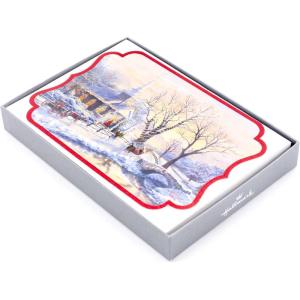 Hallmark Thomas Kinkade Christmas Cards (16 Cards and Envelopes) Christmas Blessing(Multicolor)
