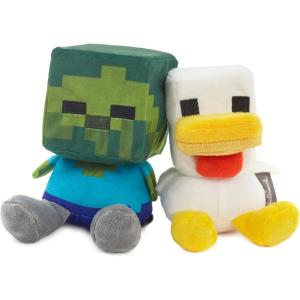 Hallmark Better Together Minecraft Magnetic Plush Toy, Set of 2 (Baby Zombie and Chicken), 5.25″, Gift for Friends, Kids, Gamers