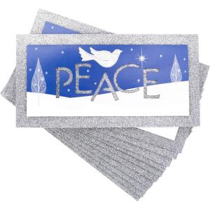 Hallmark Spiritual Boxed Christmas Cards (16 Cards and Envelopes) Gold and White, That is Christmas(Peace Dove)