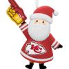Hallmark NFL Kansas City Chiefs Santa Fan Christmas Ornament, Gifts for Sports Fans