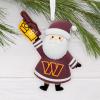 Hallmark NFL Washington Commanders Santa Fan Christmas Ornament, Gifts for Sports Fans