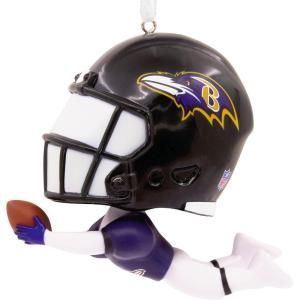Hallmark NFL Cleveland Browns Bouncing Buddy Christmas Ornament(Baltimore Ravens Bouncing Buddy Diving)