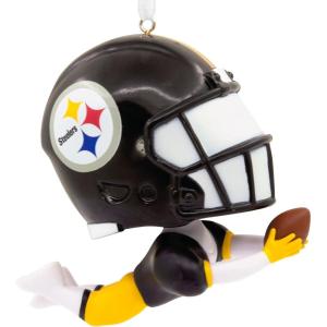 Hallmark NFL Cleveland Browns Bouncing Buddy Christmas Ornament(Pittsburgh Steelers Bouncing Buddy Diving)