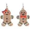 Hallmark Gingerbread Man & Woman Glitter Earrings