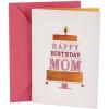 Hallmark Birthday Card for Mom (Pink and Gold Cake)(Diecut Cake)