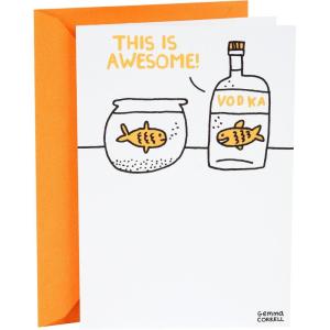 Hallmark Shoebox Funny Birthday Card (Vodka Goldfish)