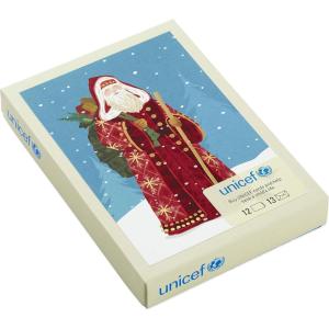 Hallmark UNICEF Boxed Christmas Cards, Yeti (12 Cards and 13 Envelopes)(Classic St. Nick  UNICEF)