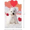 Hallmark Mini Valentines Day Cards and Stickers for Kids School, Dogs (32 Classroom Valentines with Envelopes)(Playful Dogs Folded Mini Valentines)
