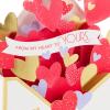 Hallmark Paper Wonder 3D Pop-Up Valentine’s Day Card, Heart-Filled Envelope (From My Heart to Yours) for Parents, Grandparents, Siblings