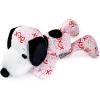 Hallmark Peanuts Valentine’s Day Floppy Snoopy Plush Toy (Pink and Red XOXO on White) Gift for Kids, Grandchildren, Spouse