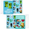 Hallmark Minecraft Valentines Day Cards and Stickers for Kids School (24 Classroom Valentines with Envelopes)